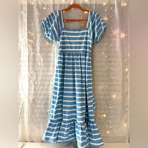 monica + andi Blue and White Striped adult Dress